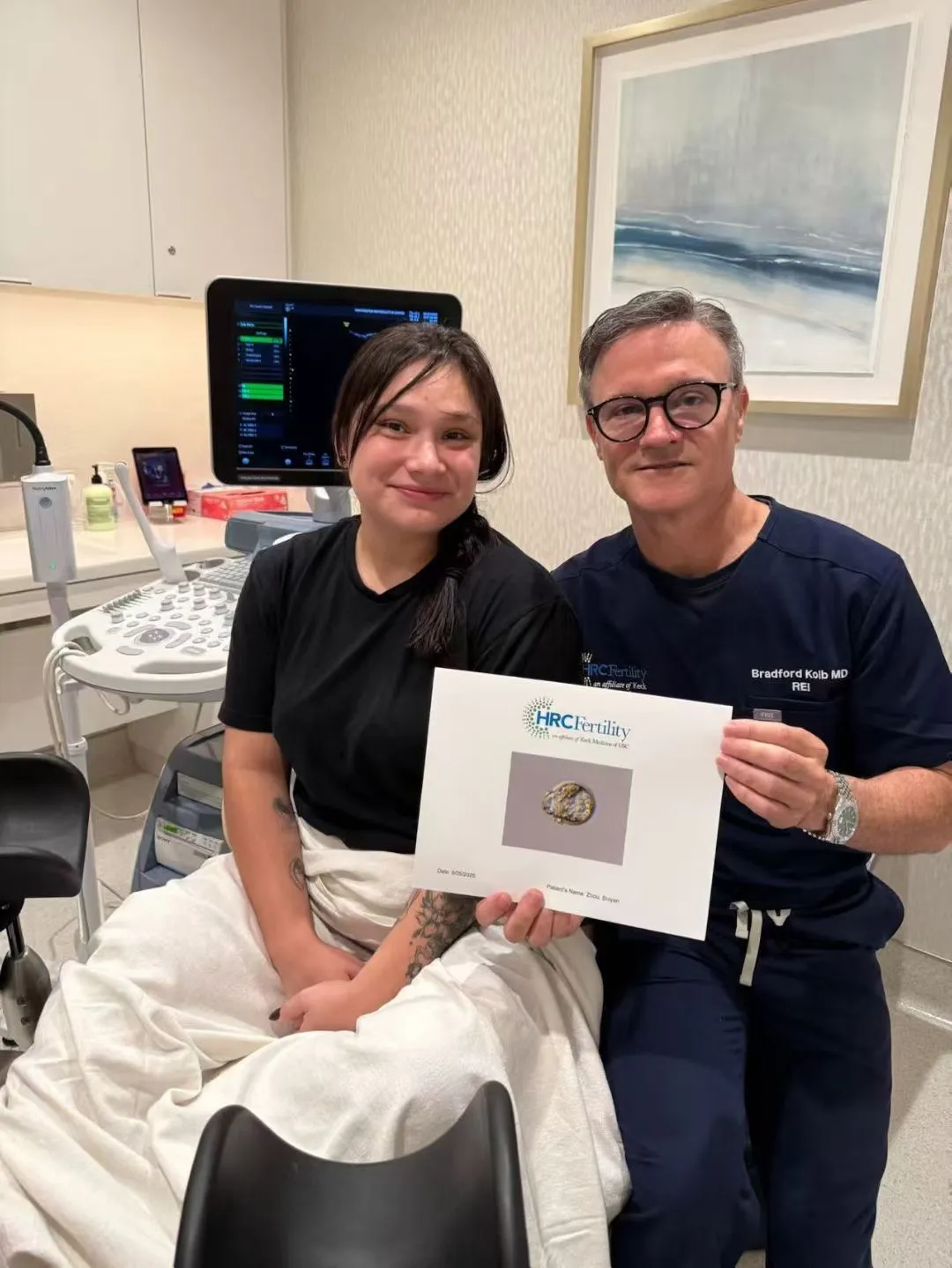 A fertility clinic appointment during embryo and surrogacy planning