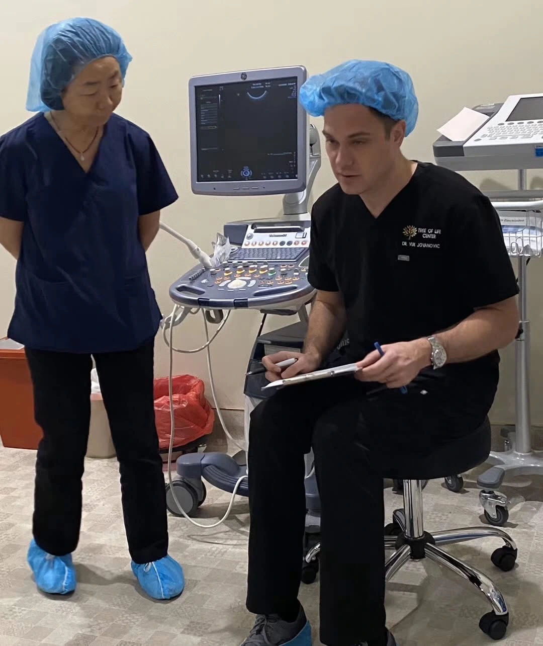 A patient meeting with a fertility clinic care team