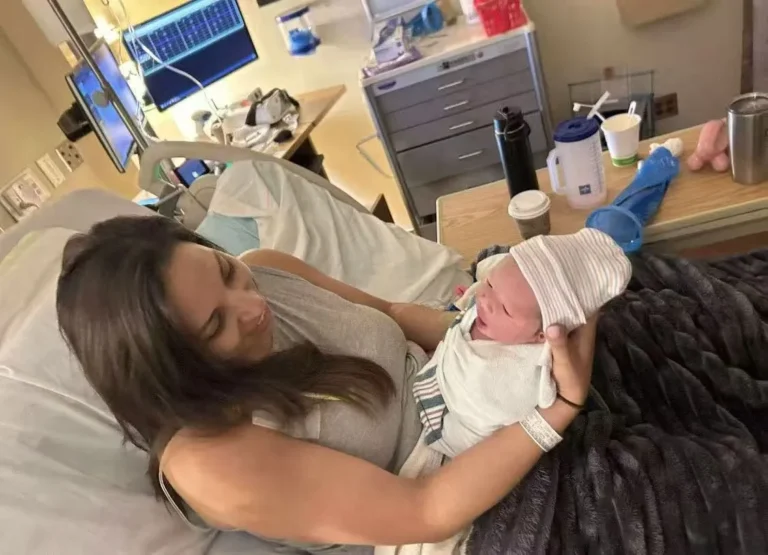 Newborn at the hospital after a coordinated surrogacy birth