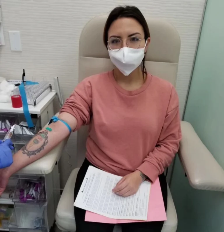 Blood draw during surrogate medical screening